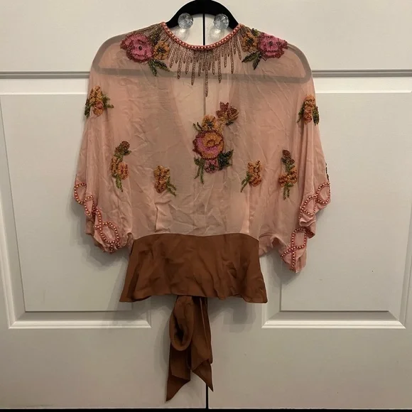 Tracy Reese Floral Beaded Top - Picture 6 of 14